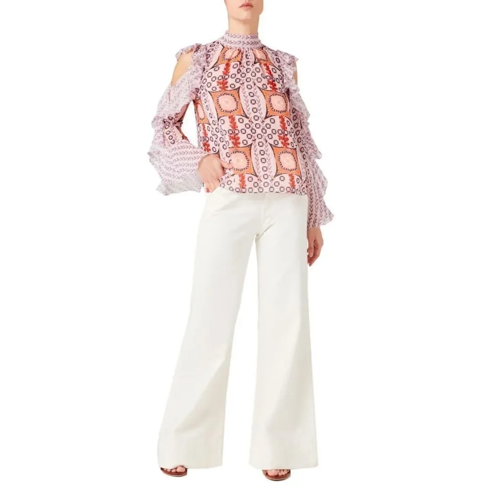 Temperley London 100% silk Etoile Printed Blouse size US6(UK10) - Picture 3 of 12